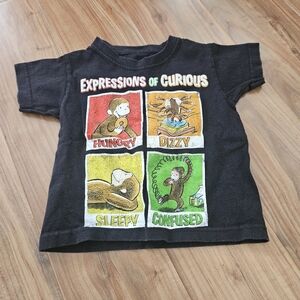 Expressions of Curious Kids Black Graphic Tee